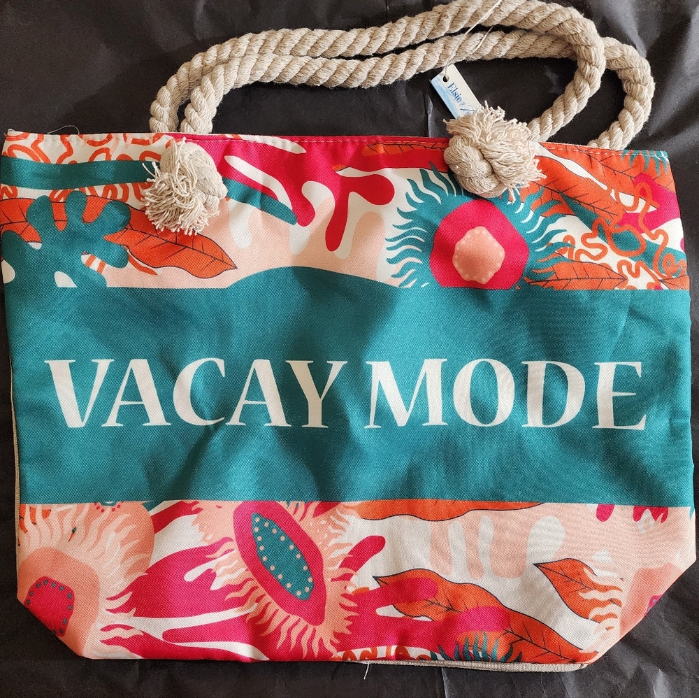 Elaie and Lily Beach Bag with Rope Handle